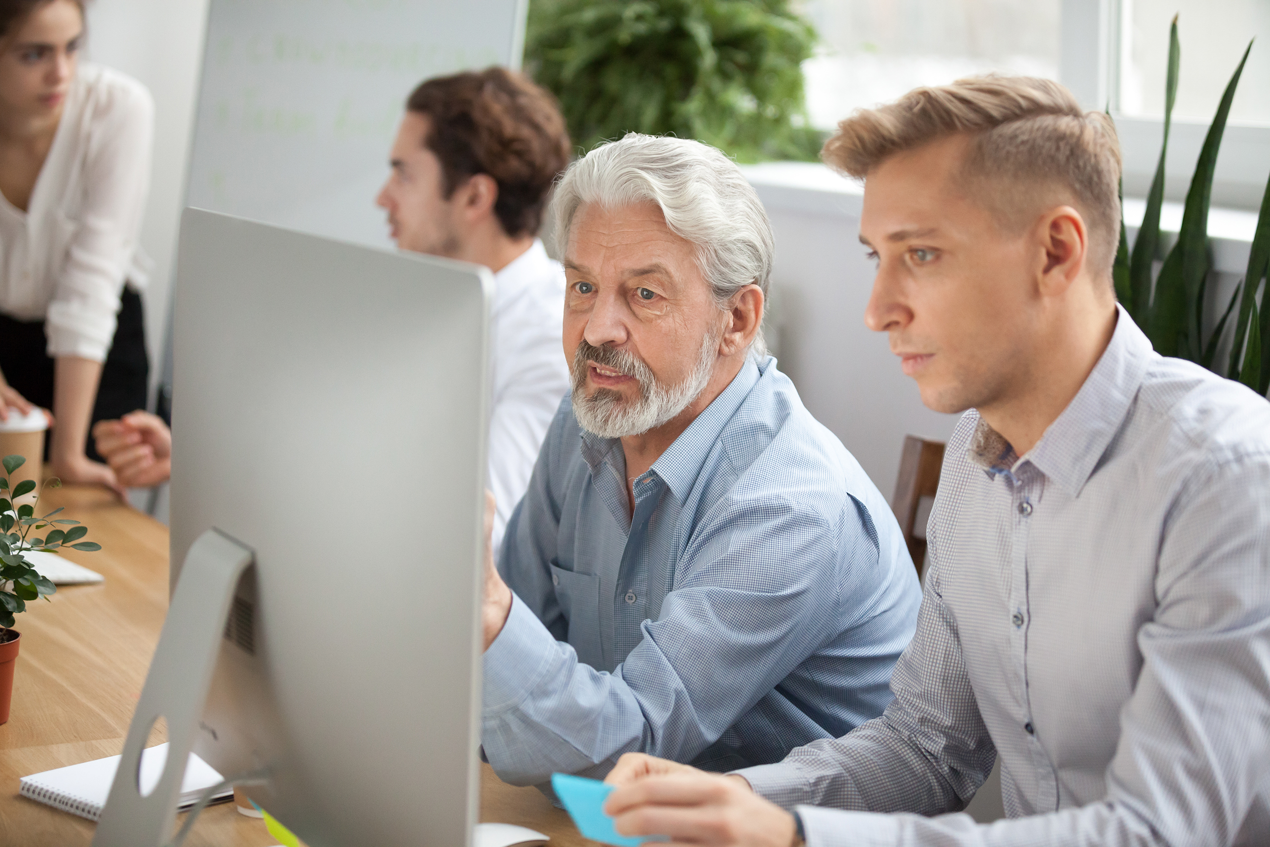 senior businessman coaching